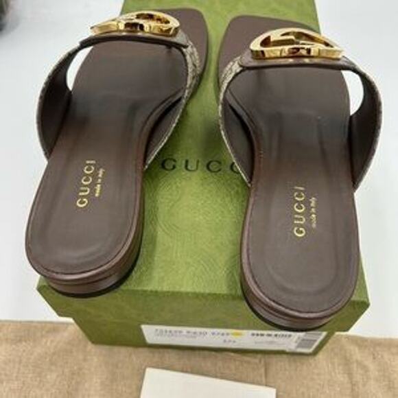 Women's Gucci, Blondie, thong sandals, GG Supreme size 37.5 made in Italy - Picture 2 of 12